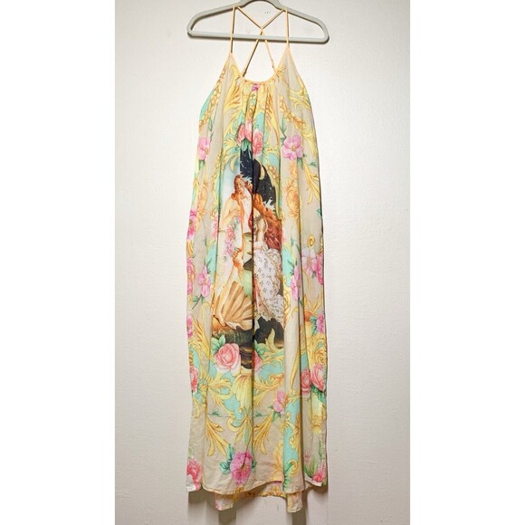 Aratta Silent Journey Birth of Venus Maxi Dress S Pockets India Sleeveless - Picture 1 of 10